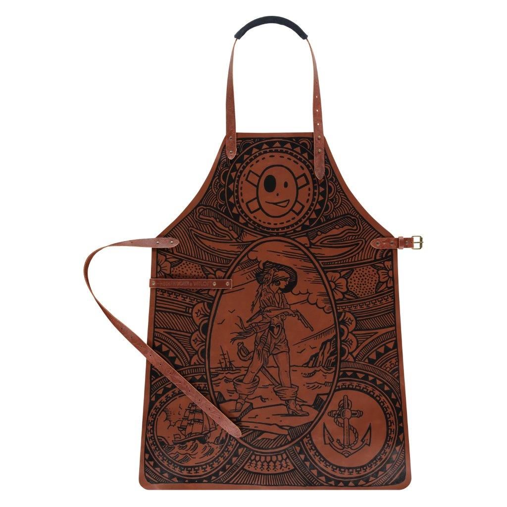TABLIER EN CUIR tatoué BUCCANIAN GIRL - Visuel 1